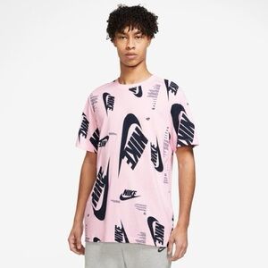 NIKE SPORTSWEAR "Futura All Over Print Tee" MEN'S BLACK T-SHIRT Small DR7817-663